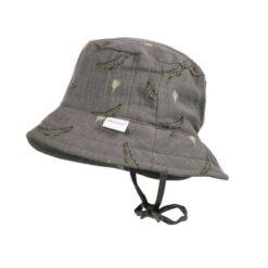 Maximo Zonnehoedje bucket hat muslin steengrijs Krokodil