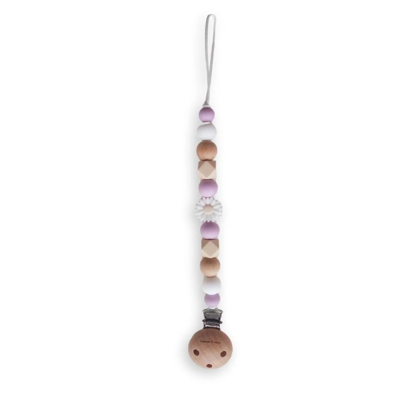Chewies & More Daisy Wood Clip Lilac