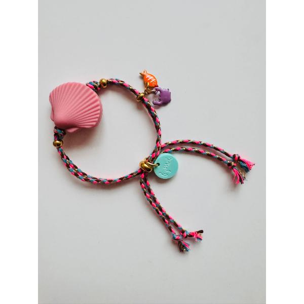 ByMelo Armbandje schelp roze