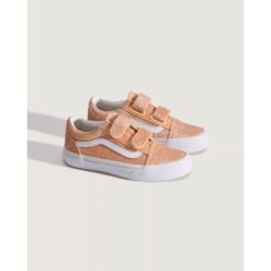 Vans Old Skool V Glitter Apricot Glow