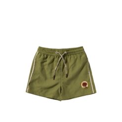 Salted Stories Solid Swim Shorts Iguana