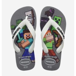 Havaianas Kids Minecraft steel grey white