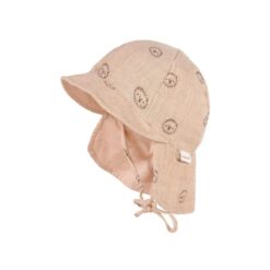 Maximo Zonnehoedje bucket hat muslin beige leeuw