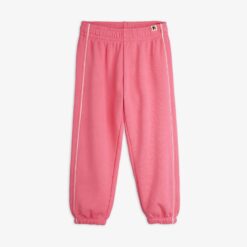 Mini Rodini Plain piping sweatpants Pink
