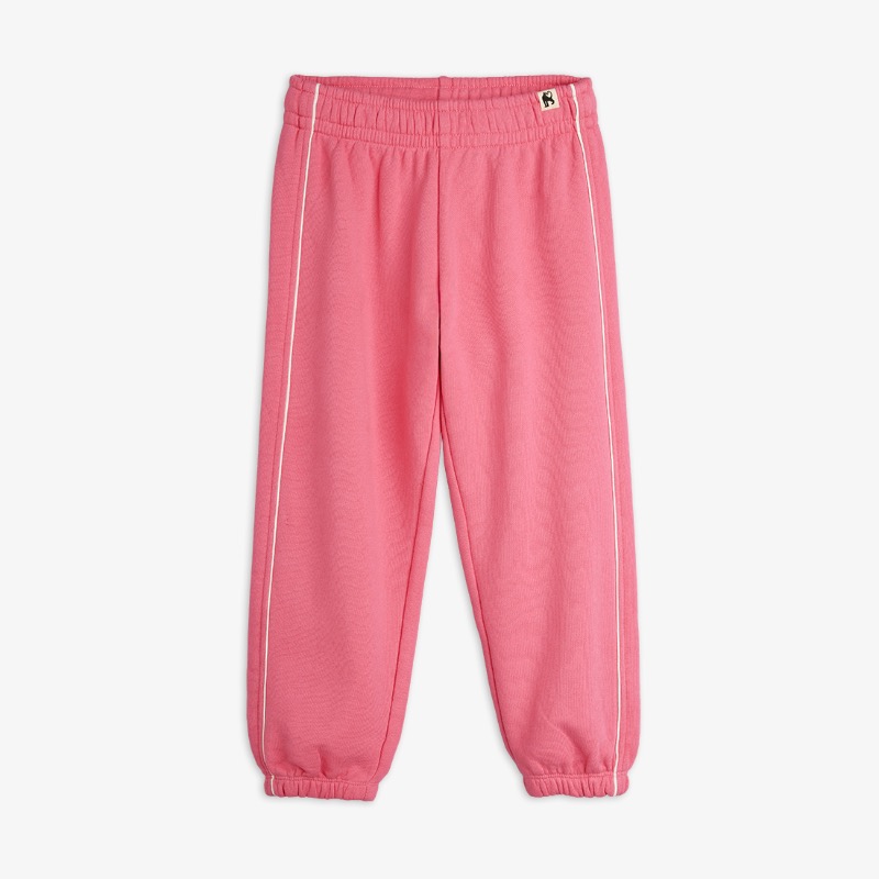 Mini Rodini Plain piping sweatpants Pink