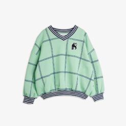 Mini Rodini Check panther patch sweatshirt Green