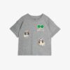 Mini Rodini Minibabies patches tee Grey Melange