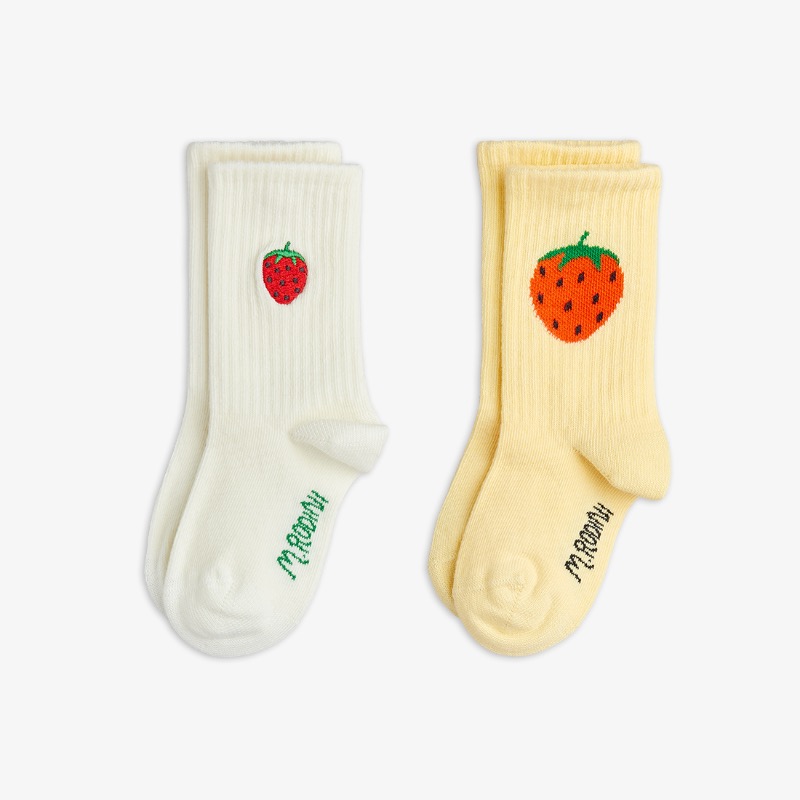 Mini Rodini Strawberry 2-pack socks