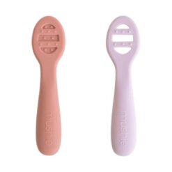 Mushie First Baby Spoon Rose - Soft Lilac