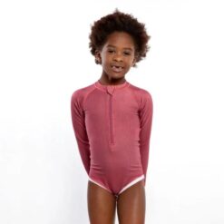 Alternative view of Beach & Bandits Ribbed Swimsuit Garnet