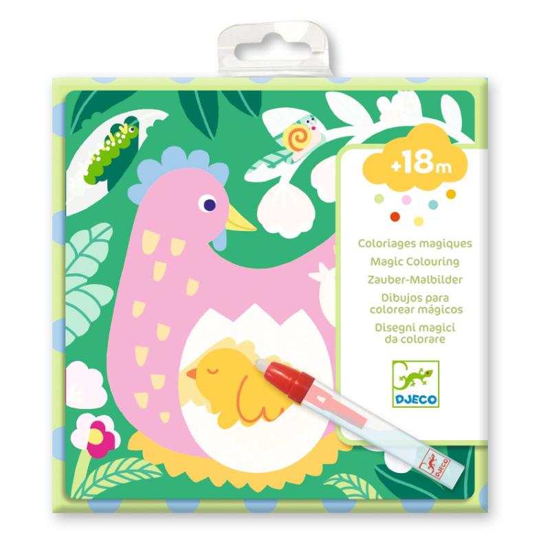 Djeco Magische Kleurplaten Kiekeboe! Babydieren uit de tuin DJ00953