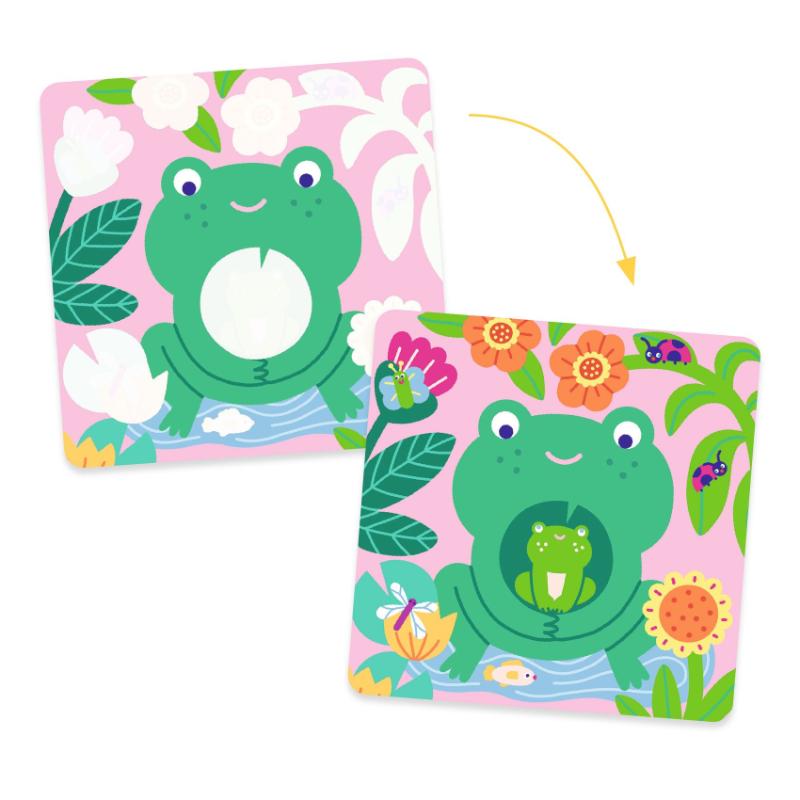 Djeco Magische Kleurplaten Kiekeboe! Babydieren uit de tuin DJ00953 - Afbeelding 2