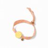 Love Issue Armbandje Happy smiley2.0 yellow checked pink