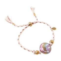 Love Issue Armbandje Happy smiley white/taupe