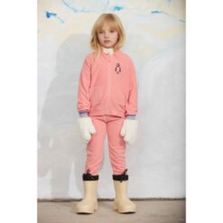 Alternative view of Mini Rodini Penguin emb microfleece jacket pink