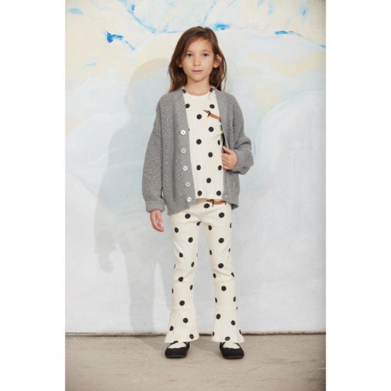 Mini Rodini Dots dog ls tee
