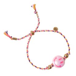 Love Issue Armbandje Happy smiley pink orange