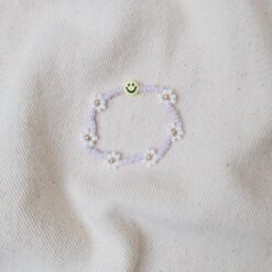 Love Issue Armbandje Daisy smiley yellow lila