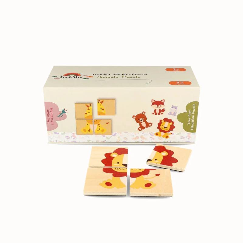 Tix & Mix Magnetic Playset Animals Puzzle