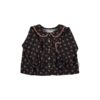 piupiuchick peter pan collar blouse black flowers