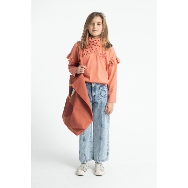 piupiuchick longsleeve shirt pink apple print