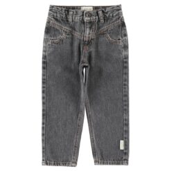 piupiuchick mom fit trousers washed black denim