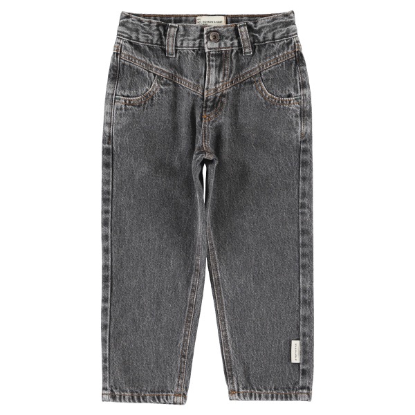piupiuchick mom fit trousers washed black denim