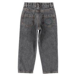 Alternative view of piupiuchick mom fit trousers washed black denim