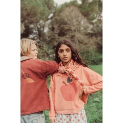 piupiuchick sweatshirt collar pink apple print