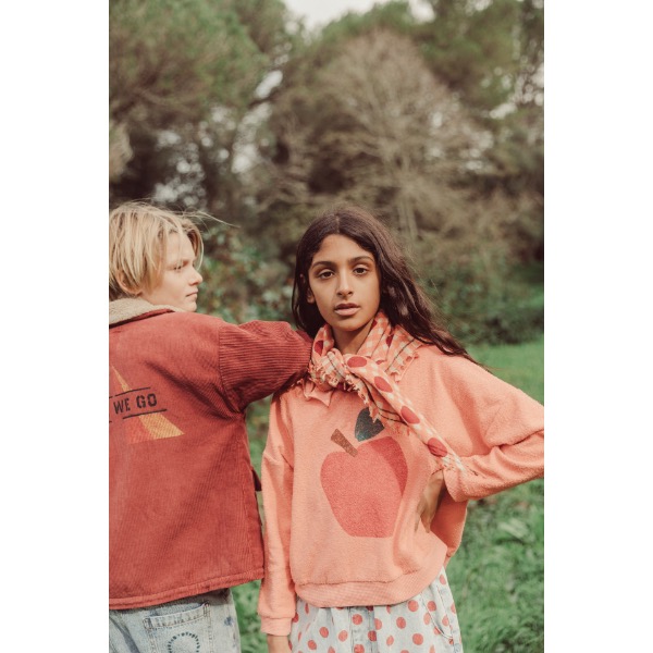 piupiuchick sweatshirt collar pink apple print