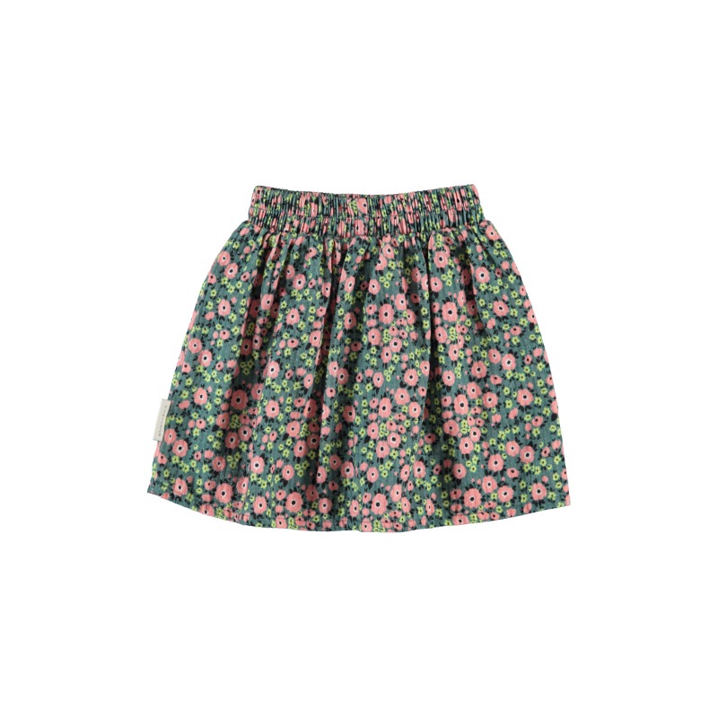 piupiuchick short skirt green multicolor flowers - Afbeelding 3