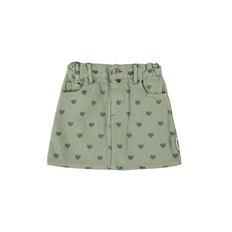 piupiuchick short skirt olive green black hearts