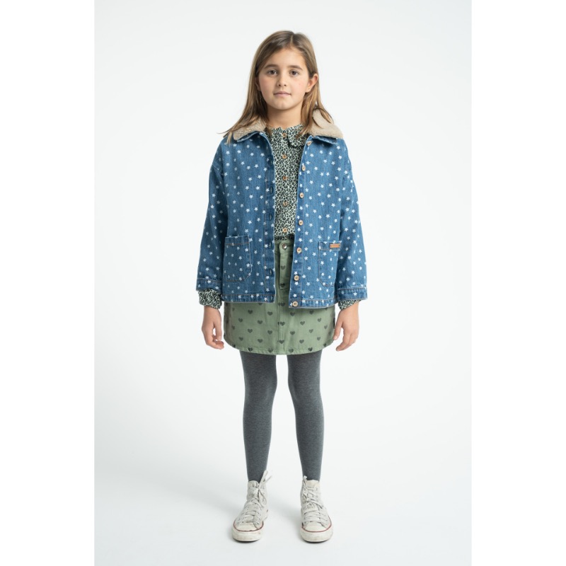 piupiuchick short skirt olive green black hearts - Afbeelding 2