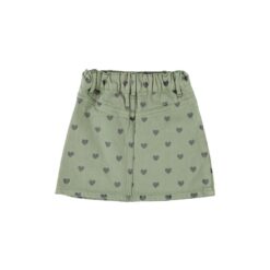 piupiuchick short skirt olive green black hearts