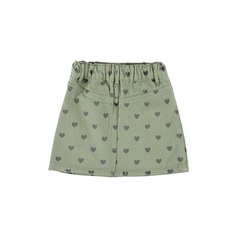 piupiuchick short skirt olive green black hearts