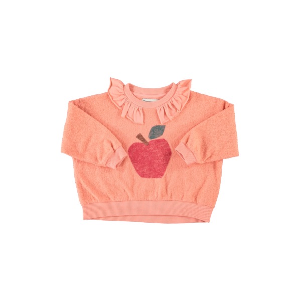 piupiuchick sweatshirt collar pink apple print