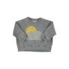 piupiuchick sweatshirt grey sun & cloud print