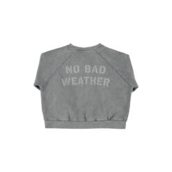 Alternative view of piupiuchick sweatshirt grey sun & cloud