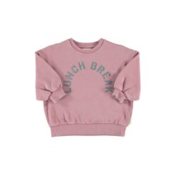 piupiuchick oversized sweatshirt pink "lunch break" print