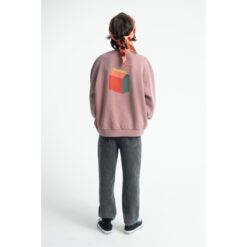 piupiuchick oversized sweatshirt pink "lunch break" print