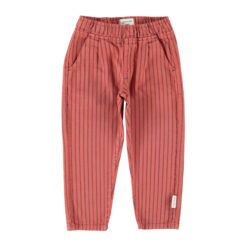 piupiuchick unisex trousers bordeaux black stripes