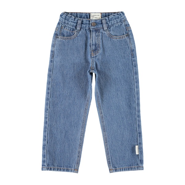 piupiuchick unisex trousers washed navy denim
