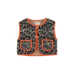 piupiuchick waistcoat grey animal print