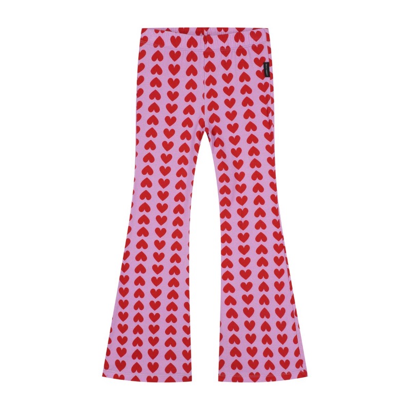 Daily Brat Pink Heart Flared Pants