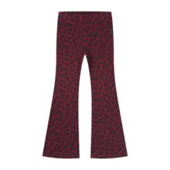 Daily Brat Leopard Burgundy Flared Pants