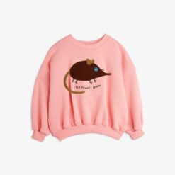 Mini Rodini Elephant shrew chenille sweatshirt pink