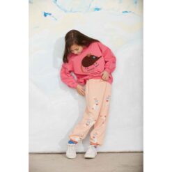 Mini Rodini Elephant shrew chenille sweatshirt pink