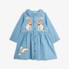 Mini Rodini denim rabbit woven dress