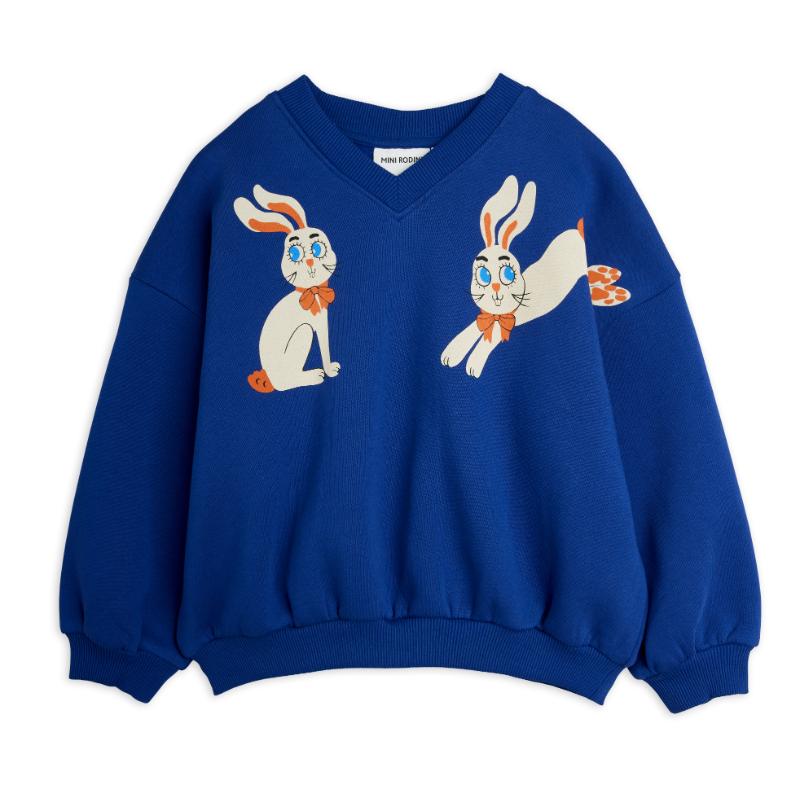 Mini Rodini Rabbits sweatshirt Blue