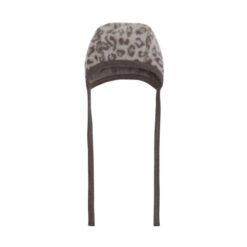 HUTTEliHUT Bonnet Wool Fleece Leopard